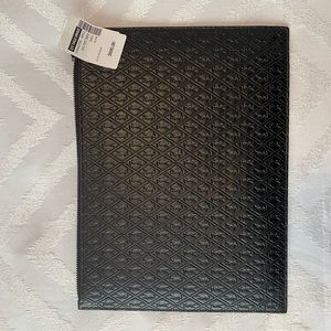 YSL Monogram Embossed Leather Pouch